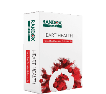 A randox Heart Health at home health test kit box
